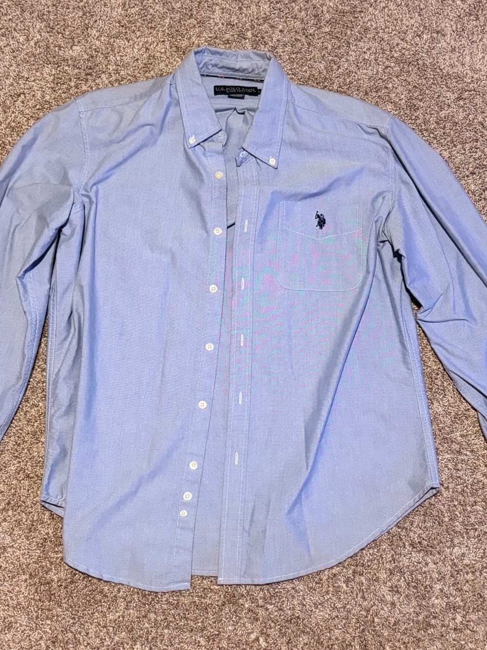 US Polo Assn Blue Men's Button-Down Oxford Shirt